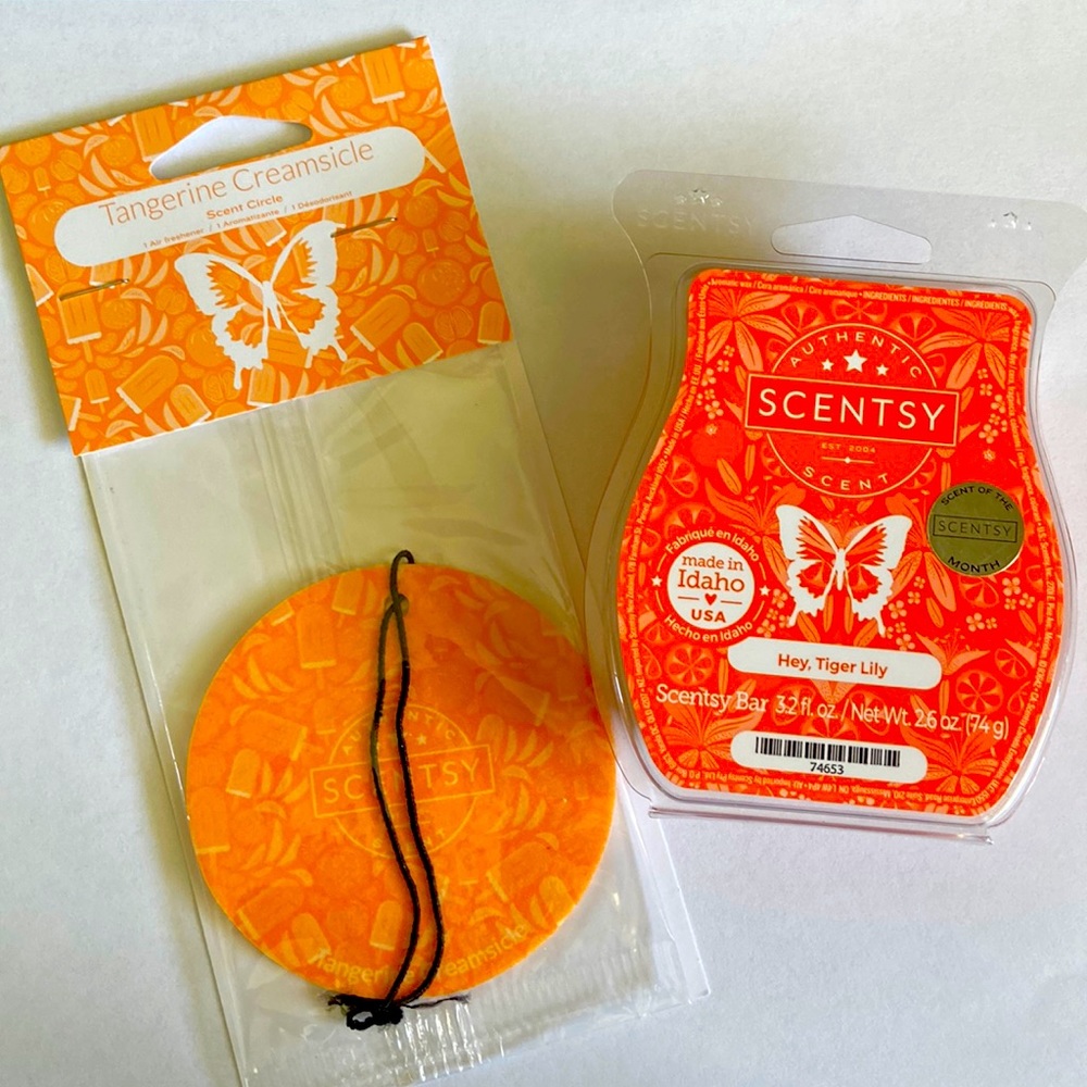 Scentsy Bar Hey, Tiger Lily & Scent Circle Tangerine Creamsicle